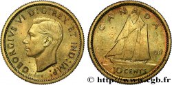 CANADA - GEORGES VI Essai de frappe 10 Cents Laiton 1937 -