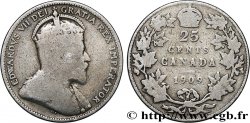 CANADA 25 Cents Edouard VII 1909