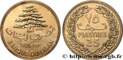 LEBANON Essai de 25 Piastres cèdre du Liban 1980 Paris