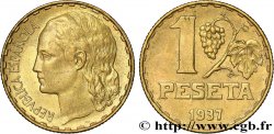 ESPAGNE 1 Peseta monnayage républicain 1937 Castellón de la Plana