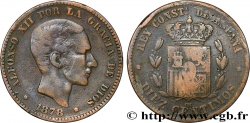 ESPAGNE 10 Centimos Alphonse XII 1878 Oeschger Mesdach & CO