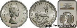 AFRIQUE DU SUD 5 Shillings Proof Elisabeth II 1955 Pretoria