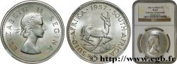 SOUTH AFRICA 5 Shillings Prooflike Elisabeth II 1957 Pretoria