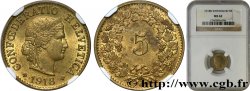 SUISSE 5 Centimes (Rappen) Tête de Libertas 1918 Berne