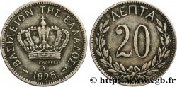 GRECIA 20 Lepta couronne 1895 Paris