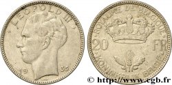 BELGIQUE 20 Francs Léopold III 1935