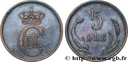 DINAMARCA 5 Ore Christian IX 1874 Copenhague