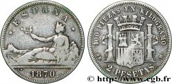 SPAGNA 2 Pesetas “ESPAÑA” 1870 Madrid