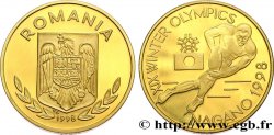 RUMÄNIEN Piéfort 100 Lei Proof Jeux Olympiques d’hiver de Nagano - Patinage de Vitesse 1998