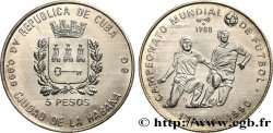 CUBA 5 Pesos Coupe du Monde de football Italie 1990 1988 La Havane