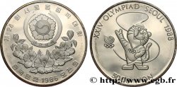 COREA DEL SUR 5000 Won Proof XXIV olympiade Séoul 1988 la mascotte Hodori le tigre 1986