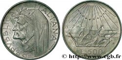 ITALIA 500 Lire 700e anniversaire de la naissance de Dante Alighieri / l’Enfer 1965 Rome