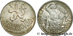 CECOSLOVACCHIA 100 Korun 700e anniversaire des privilèges miniers de Jihlava 1949