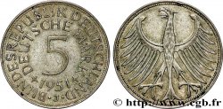 GERMANIA 5 Mark aigle 1951 Hambourg