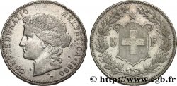 SWITZERLAND 5 Francs Helvetia 1890 Berne