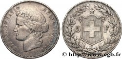 SWITZERLAND 5 Francs Helvetia 1889 Berne