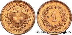 SUIZA 1 Centime (Rappen) Croix Suisse 1924 Berne