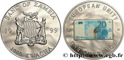 ZAMBIA 1000 Kwacha Proof Euro 1999 