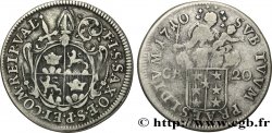 SWITZERLAND - CANTON OF VALAIS 20 Kreuzer Batzen canton du Valais (Sitten) frappe au nom de l’évêque François-Joseph Supersaxo 1710