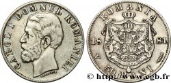 ROMANIA 50 Bani Charles Ier 1881 Bucarest