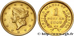VEREINIGTE STAATEN VON AMERIKA 1 Dollar Or  Liberty head , 1er type 1849 Philadelphie