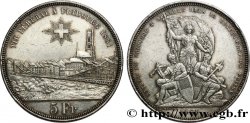 SUISSE 5 Francs, monnaie de Tir, Fribourg 1881