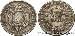 BOLIVIA 20 Centavos 1872 Potosi