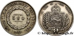 BRASILE 500 Reis Pierre II 1857 