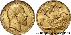 INVESTMENT GOLD 1/2 Souverain Edouard VII / St Georges terrassant le dragon 1902 Londres