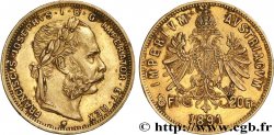 INVESTMENT GOLD 20 Francs or ou 8 Forint François-Joseph Ier 1891 Kremnitz