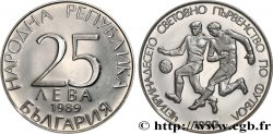 BULGARIA 25 Leva Proof Coupe du Monde de Football 1990 1989 