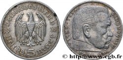 GERMANY 5 Reichsmark Maréchal Paul von Hindenburg 1935 Muldenhütten - E