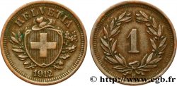SUISSE 1 Centime (Rappen) Croix Suisse 1912 Berne