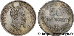 ITALIE 50 Centesimi Victor Emmanuel II 1863 Milan