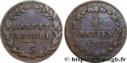 SVIZZERA - REPPUBLICA ELVETICA 1/2 Batzen 1799 Berne