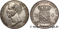 NETHERLANDS 2 1/2 Gulden Guillaume II 1845 Utrecht