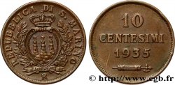 SAINT-MARIN 10 Centesimi écu aux trois tours 1935 Rome - R