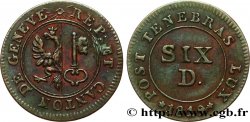 SUISSE - RÉPUBLIQUE DE GENÈVE 6 Deniers 1819