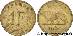 RWANDA BURUNDI 1 Franc lion 1961 