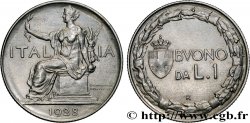 ITALIA 1 Lira (Buono da L.1) Italie assise 1928 Rome - R
