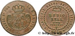 ESPAGNE 1/2 Real (Cinco Decima de Real) Isabelle II  1850 Jubia