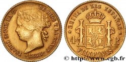 PHILIPPINES 4 Pesos Isabelle II 1868  TTB