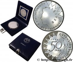 NETHERLANDS 50 Gulden Proof 50e anniversaire de mariage de la reine-mère Juliana et du prince Bernhard 1987 Utrecht