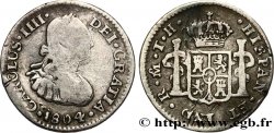 MEXIQUE 1/2 Real Charles IV 1804 Mexico