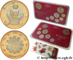 SUISSE Série FDC 7 Monnaies + 1 médaille 2009 