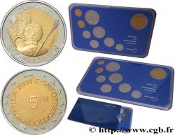 SWITZERLAND Série Proof 9 Monnaies 2001