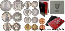 SWITZERLAND Série Proof 8 Monnaies 1988 