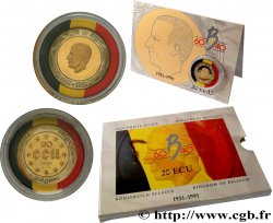 BELGIQUE 20 Ecu 60e anniversaire de Baudouin 1991 Bruxelles