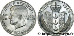 NIUÉ 100 Dollars Proof 25e anniversaire de la visite de John F. Kennedy à Berlin 1988 Pobjoy Mint