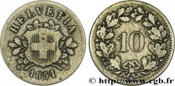 SWITZERLAND 10 Centimes (Rappen) 1851 Strasbourg